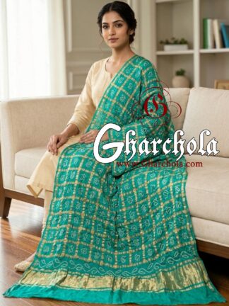 Rama Rai Bandhani Gharchola Dupatta Pure Gaji Silk
